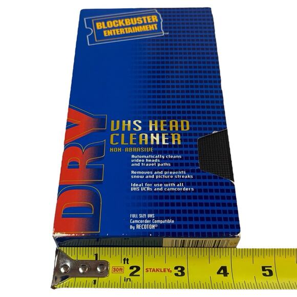 VTG Blank Tape Blockbuster Video T-120 VHS High Standard Tape & VHS Head Cleaner - Picture 9 of 16